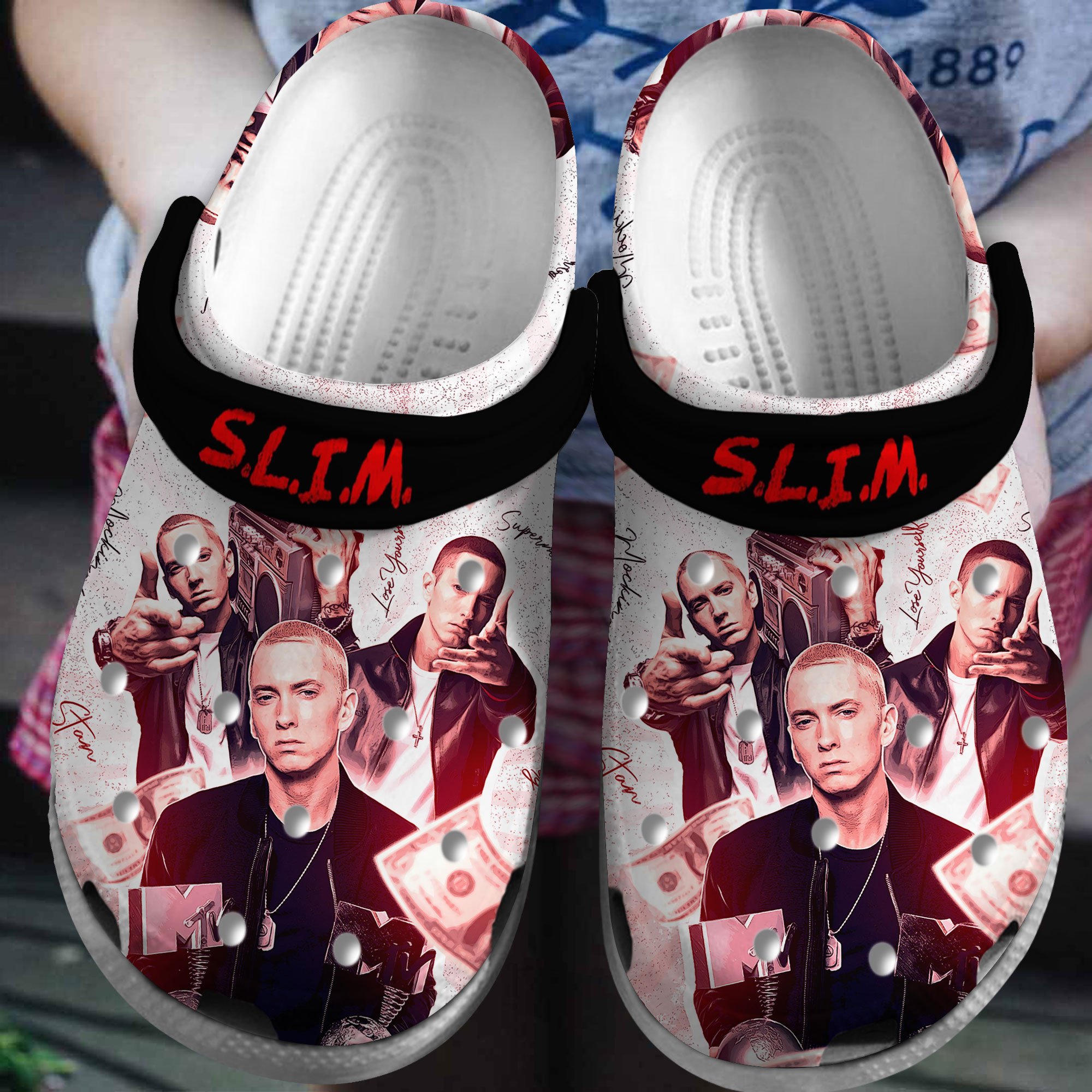 Eminem Music Crocs Crocband Clogs Shoes Comfortable For Men Women and Kids