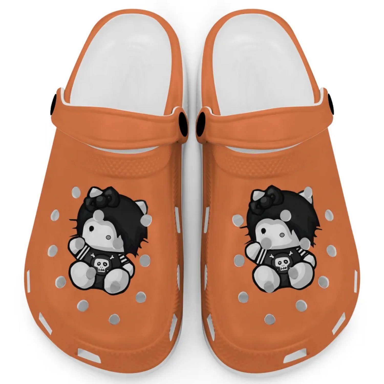Emo Hello Kitty Cartoon Crocs Crocband Clogs Shoes Comfortable For Men Women and Kids