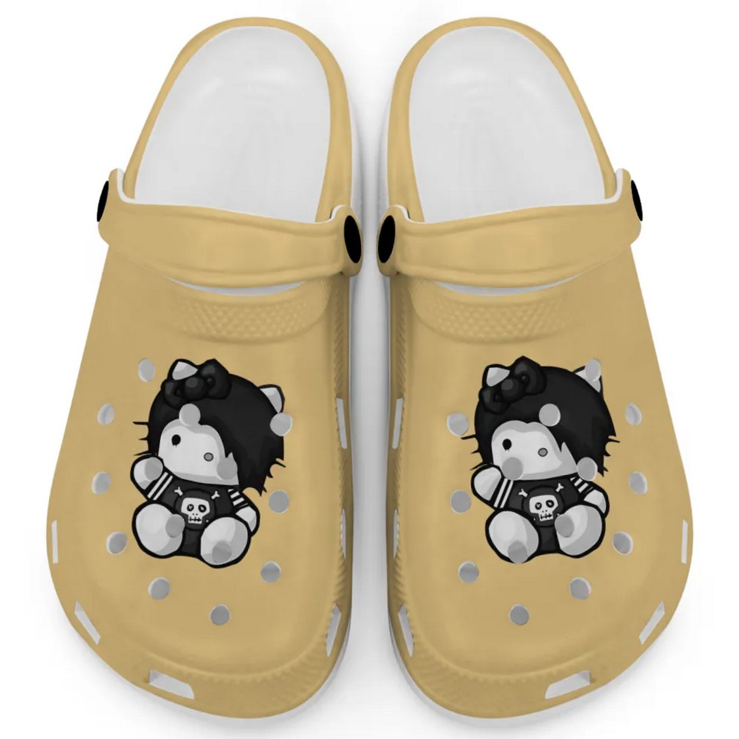 Emo Hello Kitty Cartoon Crocs Crocband Clogs Shoes Comfortable For Men Women and Kids