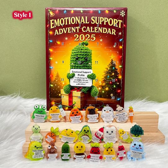 Emotional Support Advent Calendar 2025:Funny Acrylic Ornaments,24 Days Countdown Xmas Box,Capybara,Dragon,National Parks,Surprise Xmas Gifts - Image 23