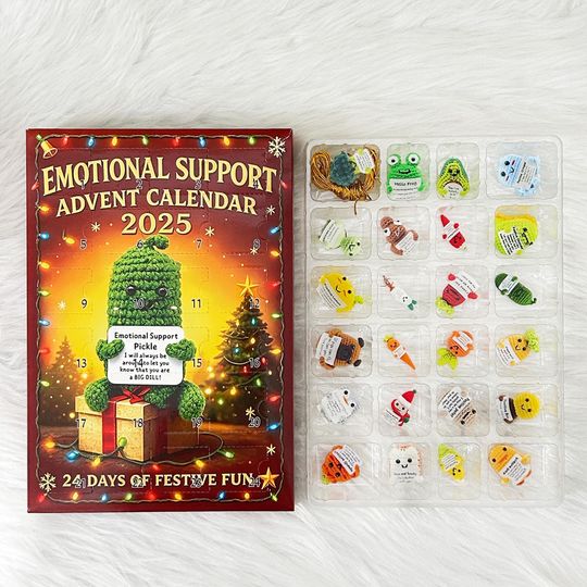 Emotional Support Advent Calendar 2025:Funny Acrylic Ornaments,24 Days Countdown Xmas Box,Capybara,Dragon,National Parks,Surprise Xmas Gifts - Image 31