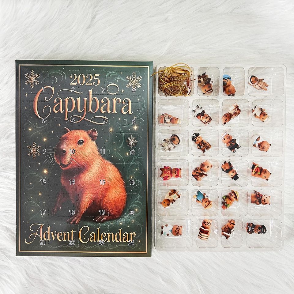 Emotional Support Advent Calendar 2025:Funny Acrylic Ornaments,24 Days Countdown Xmas Box,Capybara,Dragon,National Parks,Surprise Xmas Gifts - Image 15