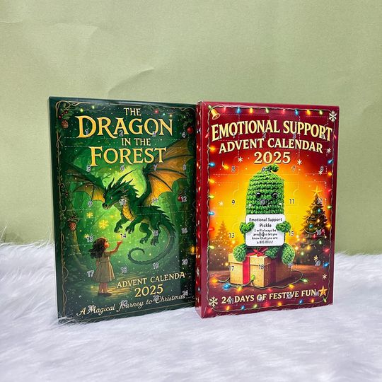 Emotional Support Advent Calendar 2025:Funny Acrylic Ornaments,24 Days Countdown Xmas Box,Capybara,Dragon,National Parks,Surprise Xmas Gifts - Image 30