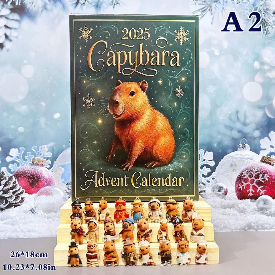 Emotional Support Advent Calendar, Whiskey, Capybara/National Parks Advent Calendar, Christmas Tree Ornaments - Image 4