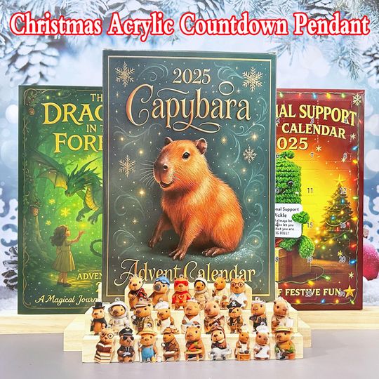 Emotional Support Advent Calendar, Whiskey, Capybara/National Parks Advent Calendar, Christmas Tree Ornaments - Image 23