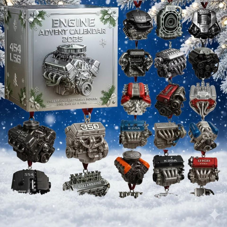 Engine Collection 24 Acrylic Ornaments Set, 2D Acrylic Advent Calendar 2025, Mechanic Gift - Image 2