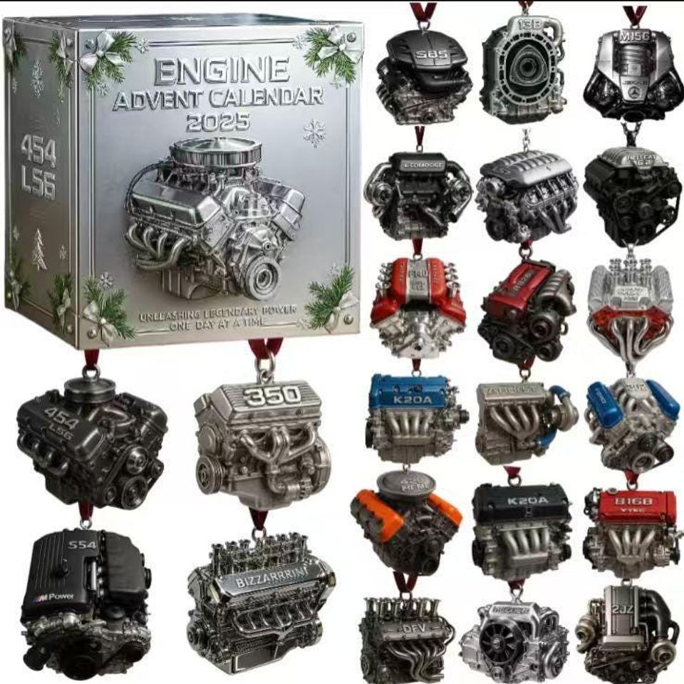Engine Collection 24 Acrylic Ornaments Set, 2D Acrylic Advent Calendar 2025, Mechanic Gift - Image 3