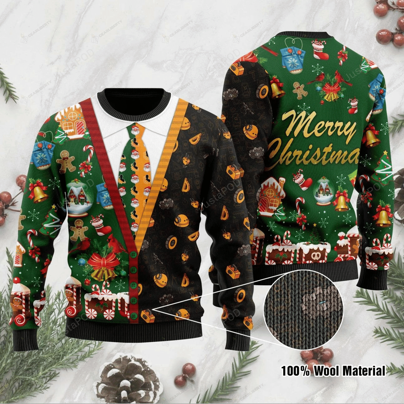 Engineer Merry Christmas Ugly Christmas Sweater Adult 3D Funny Matching for family