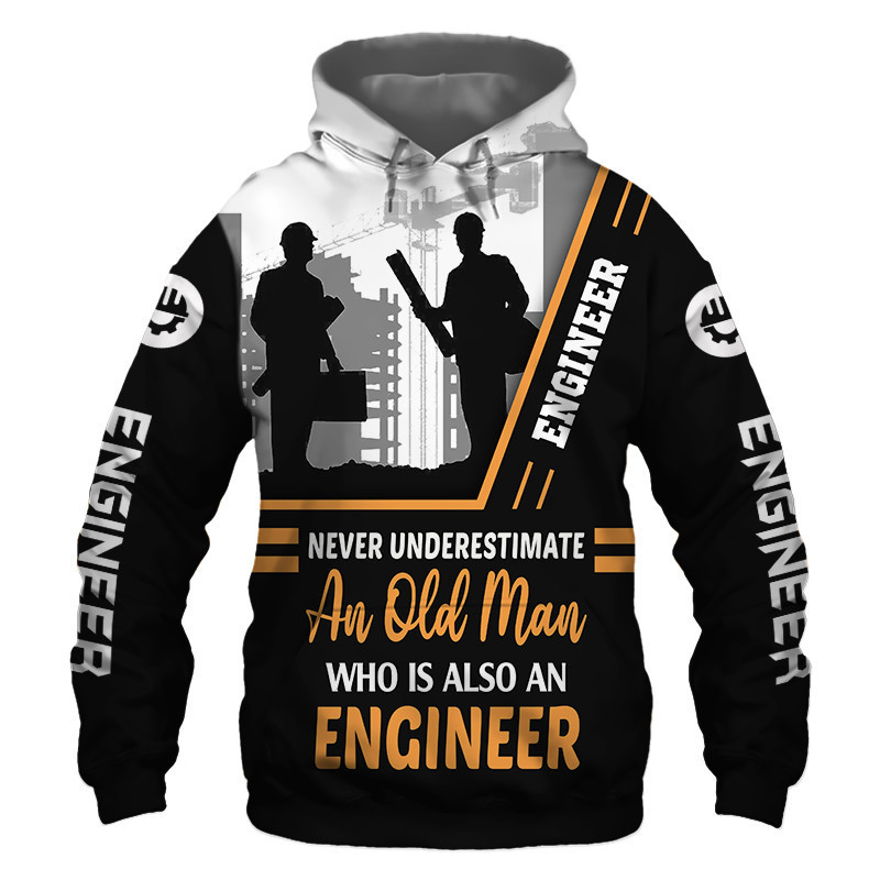 Engineer Never Underestimate an Old Man 3D All Over Print Hoodie, Zip Hoodie