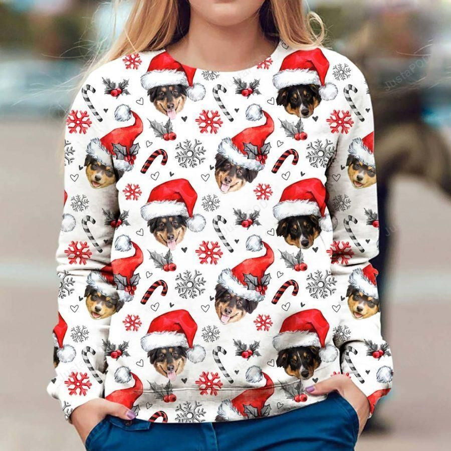 English Shepherd Dog Ugly Christmas Sweater Adult 3D Funny Matching for family