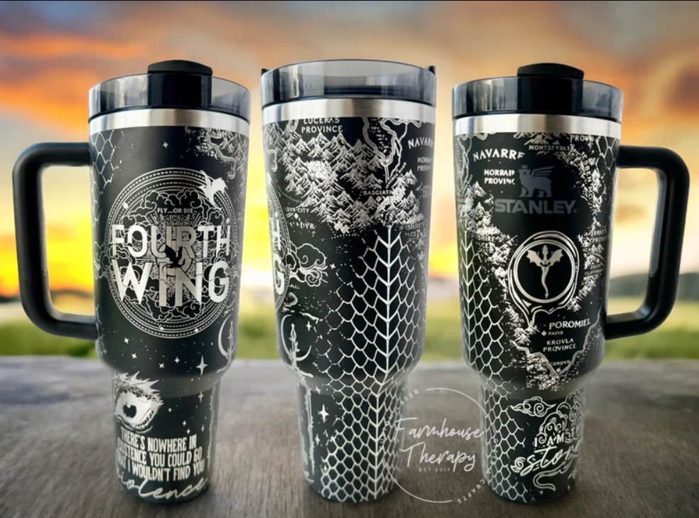 Engraved Fourth Wing Custom Stanley Cup 40 oz 30 oz Tumbler With HandleTVC2301549
