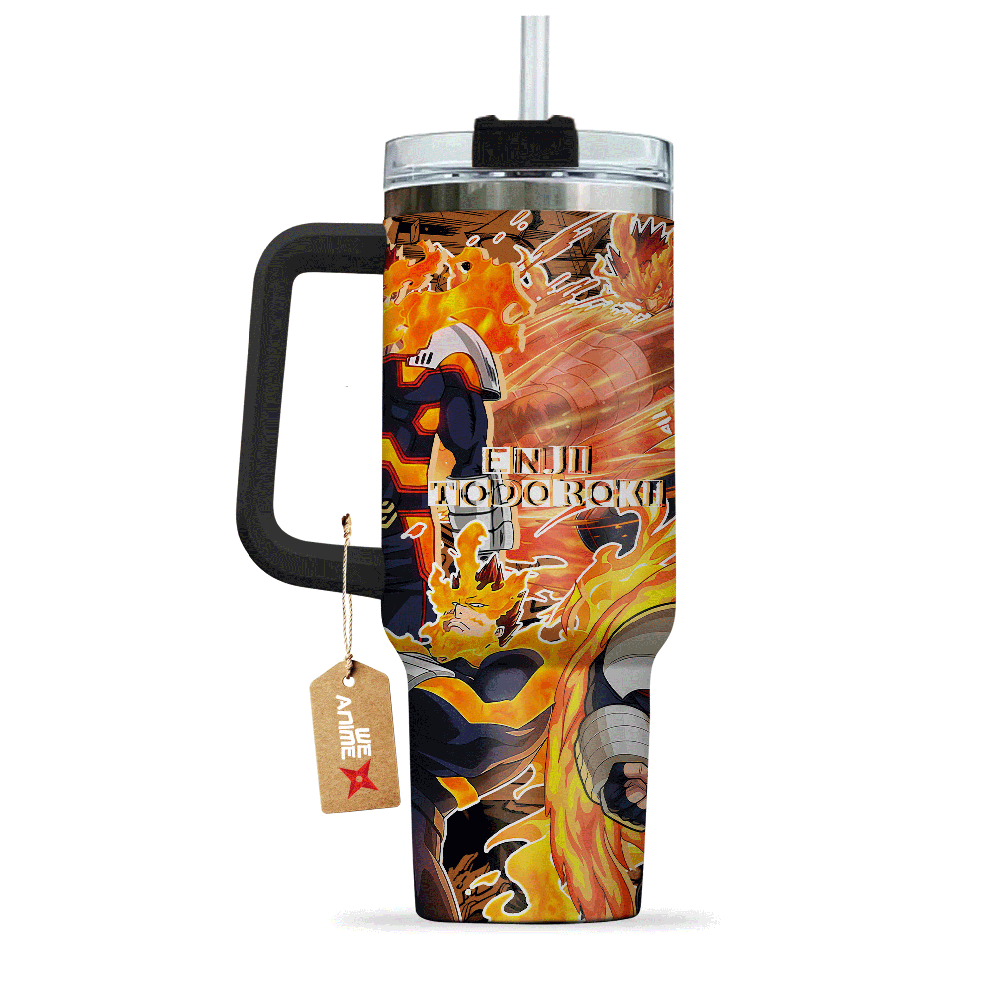 Enji Todoroki My Hero Academia Anime Custom Stanley Cup 40 oz 30 oz Tumbler With HandleTVC2301148 - Image 4