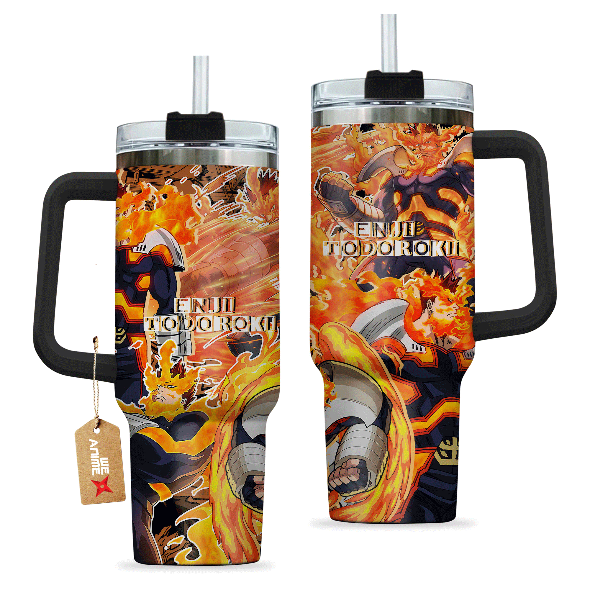 Enji Todoroki My Hero Academia Anime Custom Stanley Cup 40 oz 30 oz Tumbler With HandleTVC2301148 - Image 2