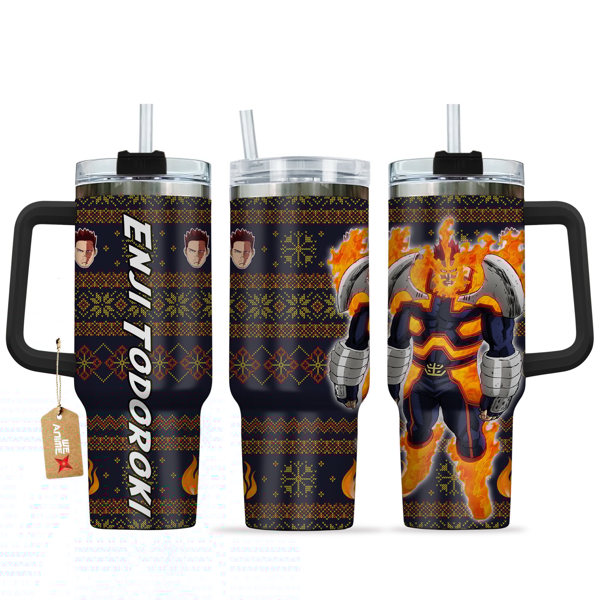 Enji Todoroki My Hero Academia Anime Custom Stanley Cup 40 oz 30 oz Tumbler With HandleTVC2301164