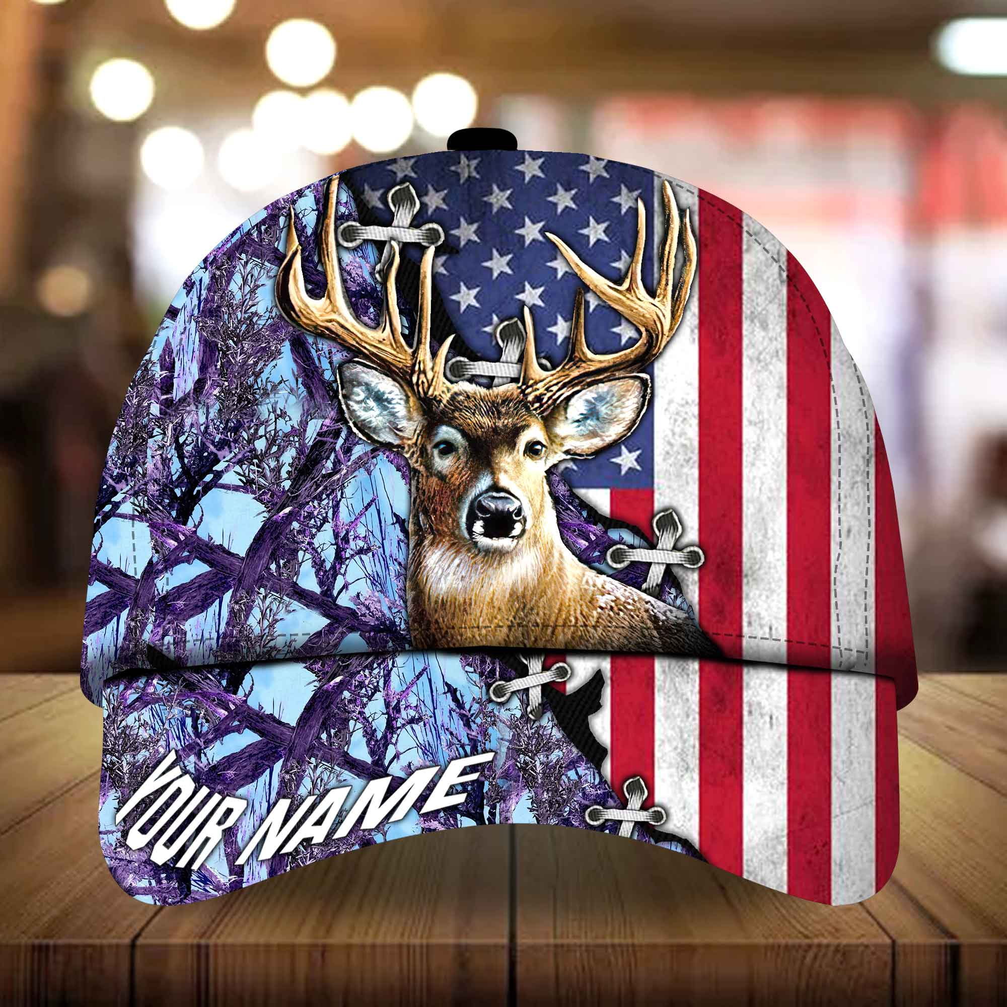Epic Vrealuxe Artwork Deer Hunting Hat &Cap Personalized Multicolores 3D All Over Printed Trucker Hats Custom Hats Gifts For Men & Women