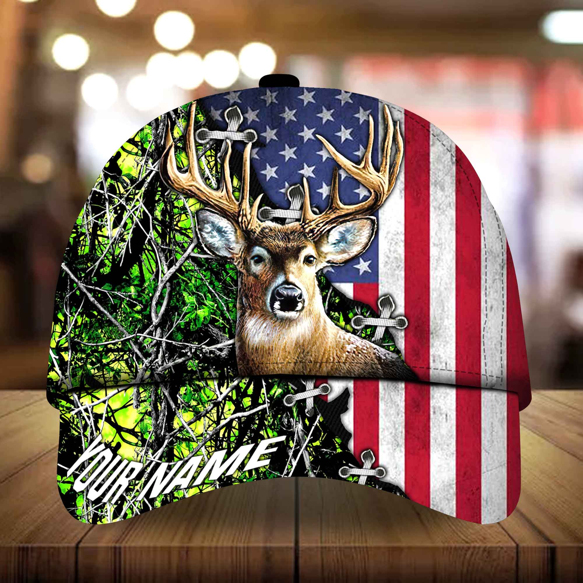 Epic Vrealuxe Artwork Deer Hunting Hat &Cap Personalized Multicolores 3D All Over Printed Trucker Hats Custom Hats Gifts For Men & Women