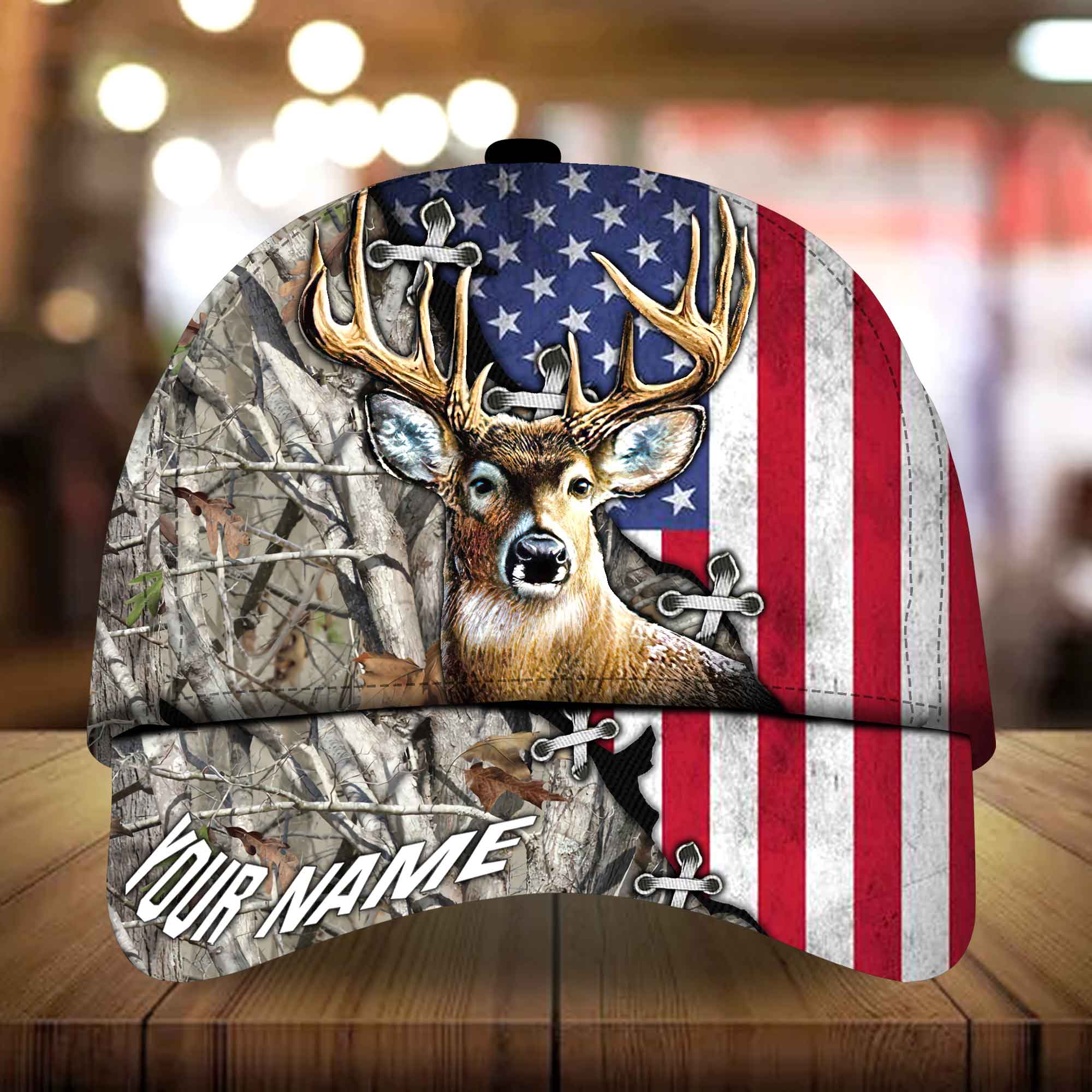 Epic Vrealuxe Artwork Deer Hunting Hat &Cap Personalized Multicolores 3D All Over Printed Trucker Hats Custom Hats Gifts For Men & Women