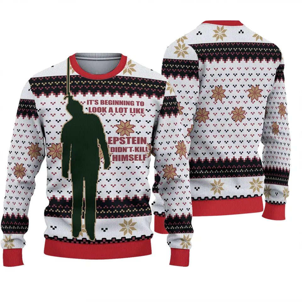 Epstein Didn't Knitted Ugly Christmas Sweater