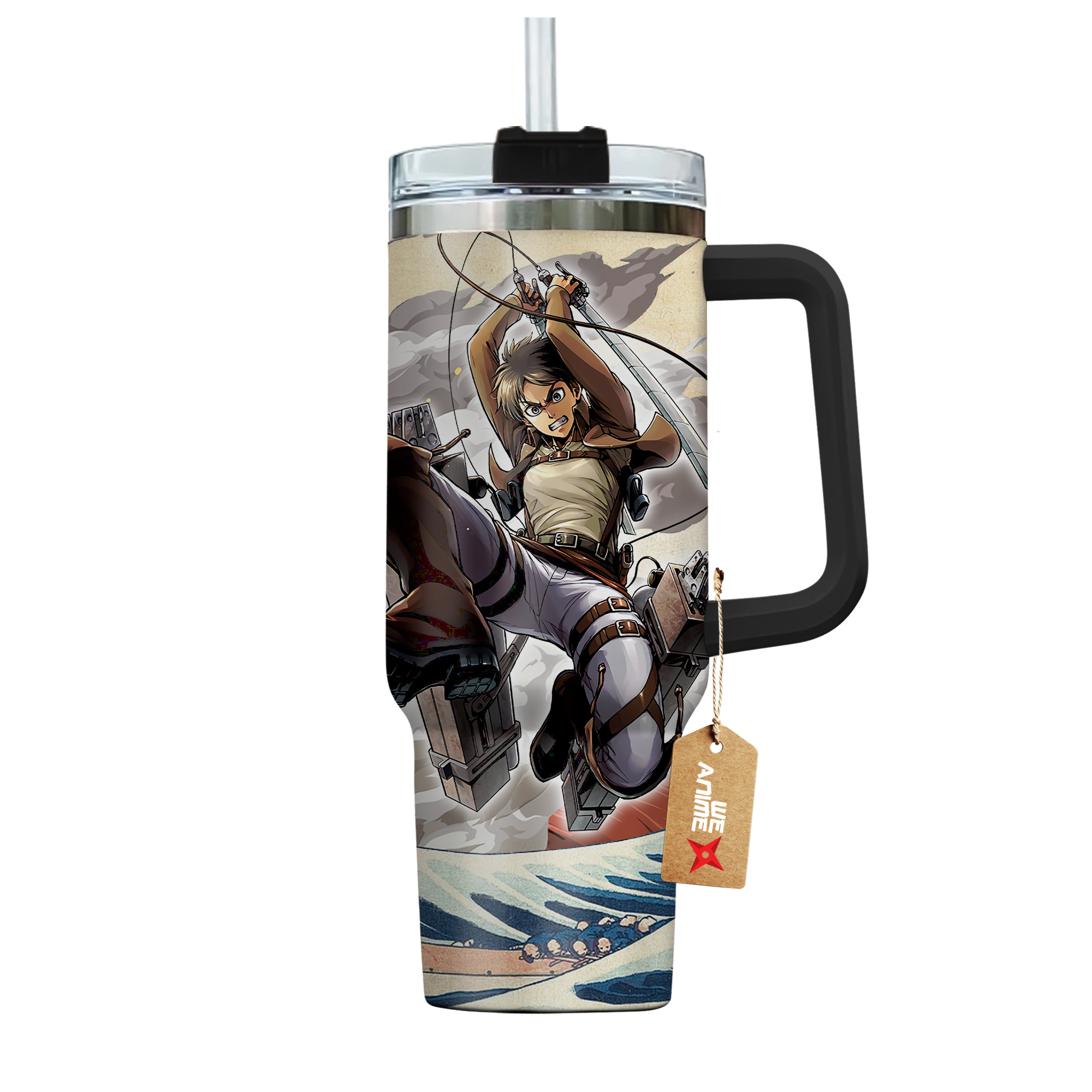 Eren Yeager Attack on Titan Anime Custom Stanley Cup 40 oz 30 oz Tumbler With HandleTVC2301136 - Image 4