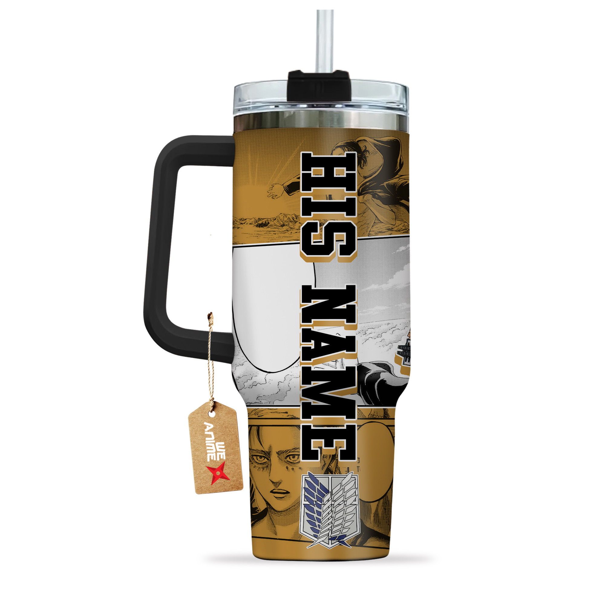 Eren Yeager Attack on Titan Anime Custom Stanley Cup 40 oz 30 oz Tumbler With HandleTVC2301136 - Image 3