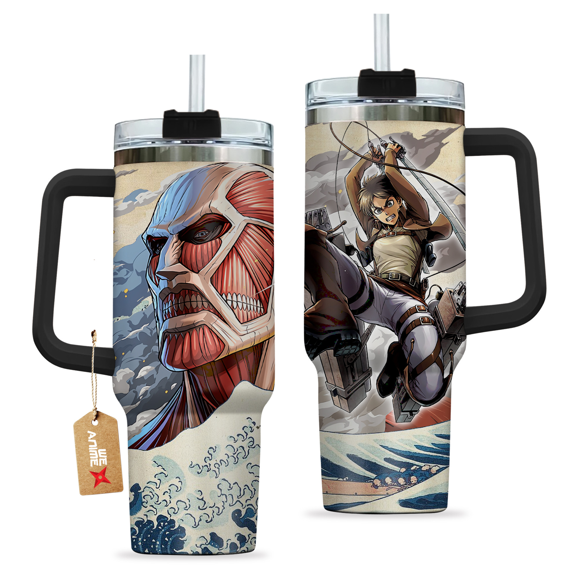 Eren Yeager Attack on Titan Anime Custom Stanley Cup 40 oz 30 oz Tumbler With HandleTVC2301136 - Image 2