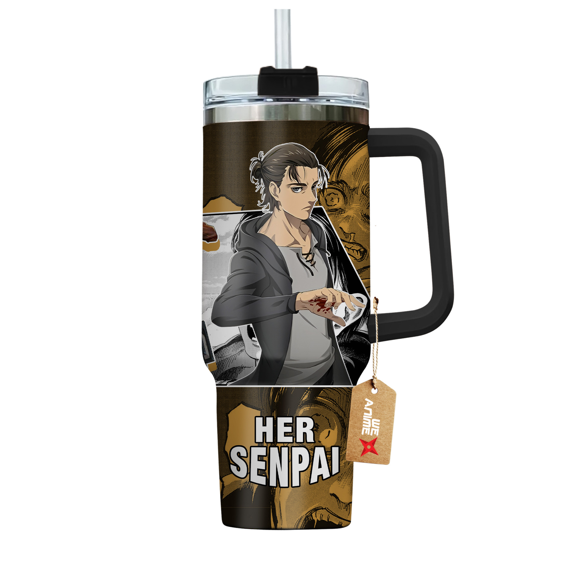 Eren Yeager Attack on Titan Anime Custom Stanley Cup 40 oz 30 oz Tumbler With HandleTVC2301136 - Image 4