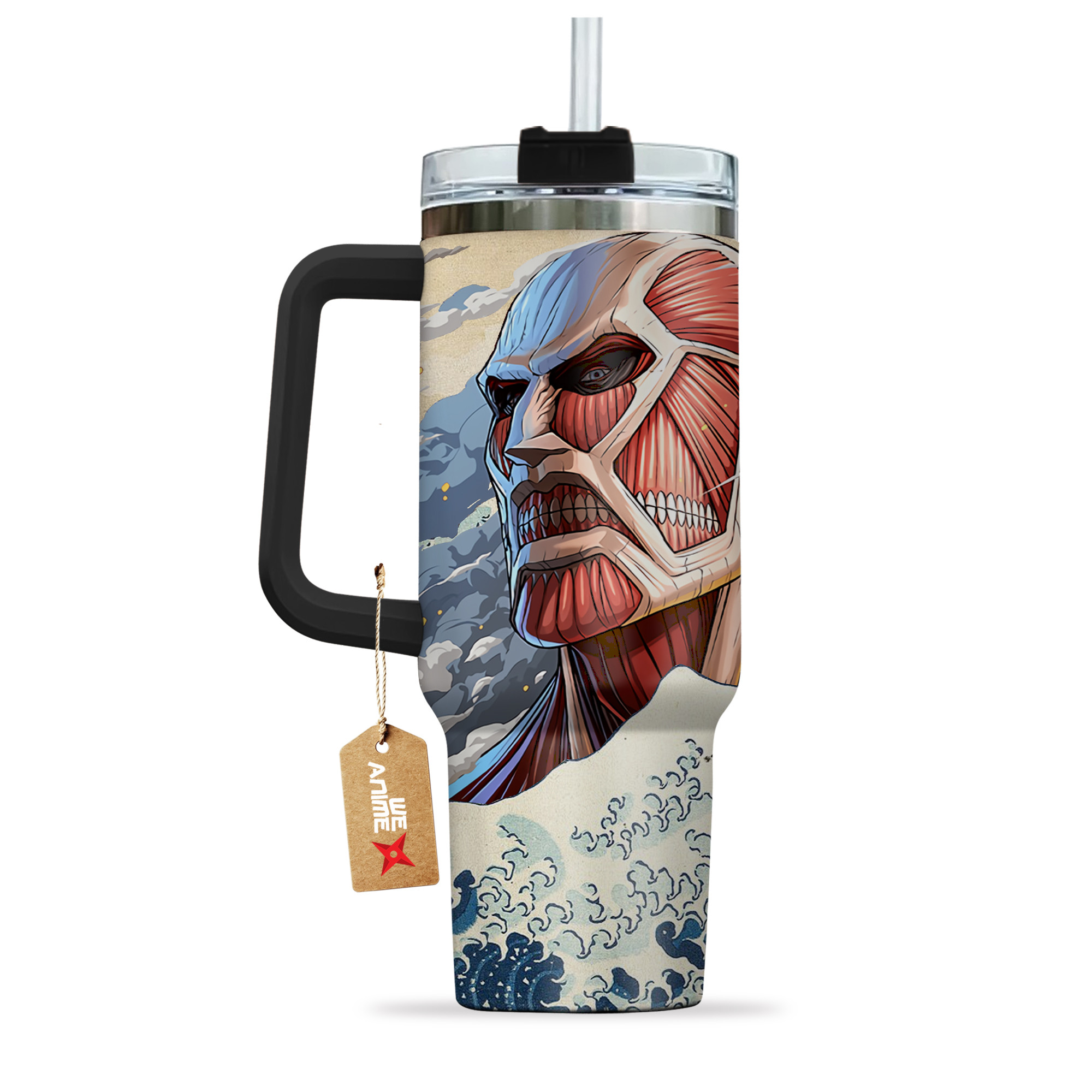 Eren Yeager Attack on Titan Anime Custom Stanley Cup 40 oz 30 oz Tumbler With HandleTVC2301136 - Image 3