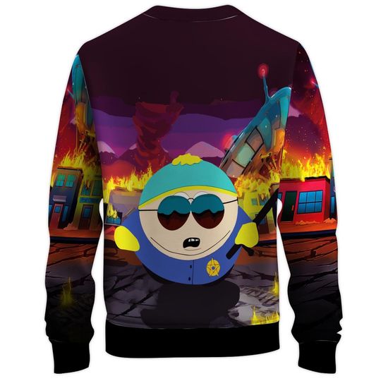 Eric Quote Respect My Authoritah SP Cartoon Sweatshirt with Crew Neck and Long Sleeve, 3D Printed Graphic - Image 11