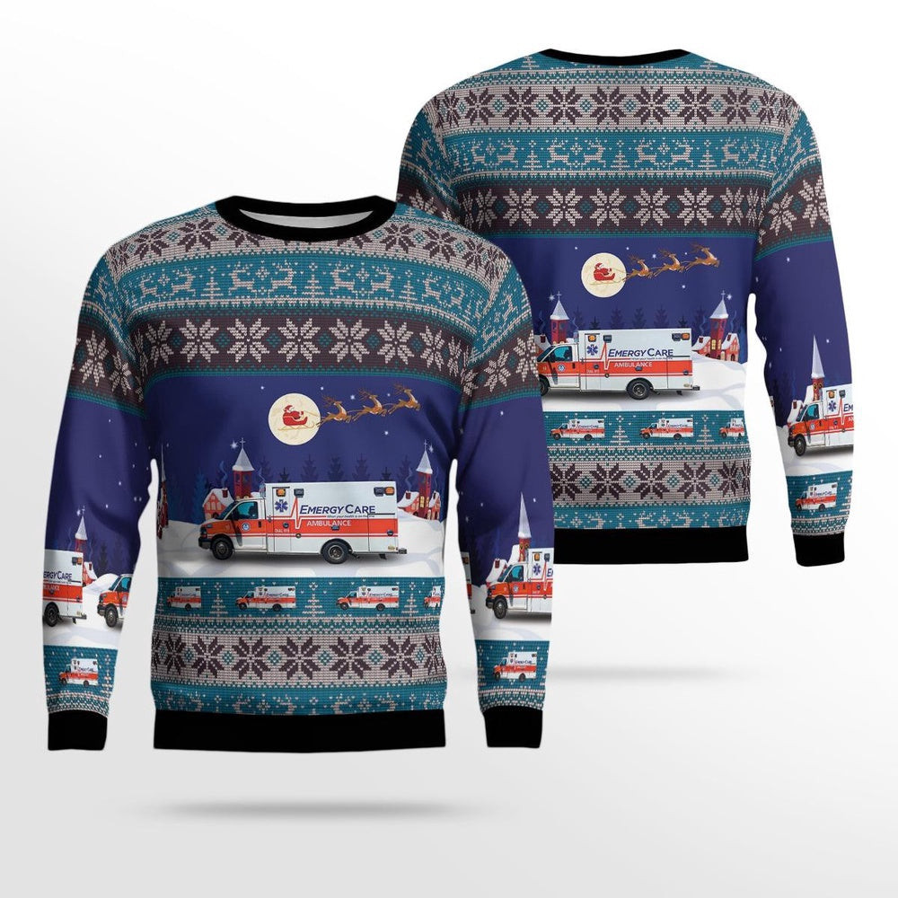 Erie Pennsylvania EmergyCare Christmas Ugly Sweater Xmas Unisex Sweater Christmas Gifts For Men Women