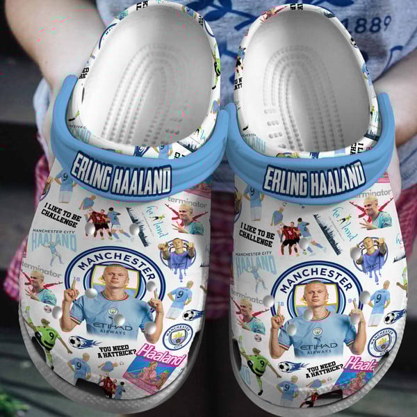 Erling Haaland Soccer Player Sport Crocs Crocband Clogs Shoes Comfortable For Men Women and Kids