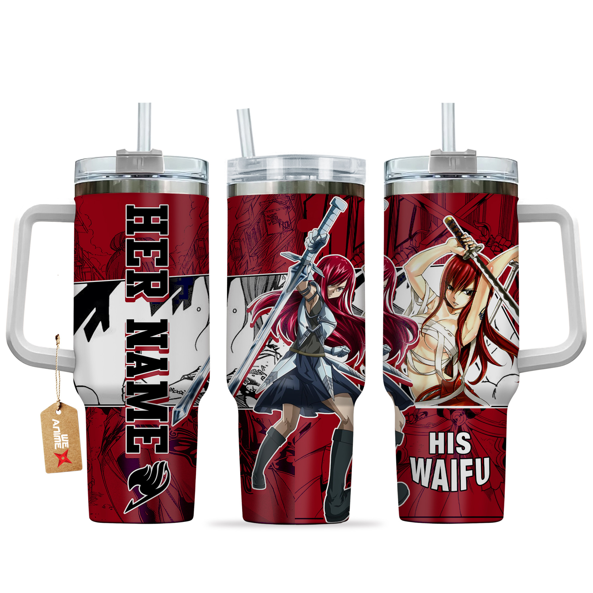 Erza Scarlet Fairy Tail Anime Custom Stanley Cup 40 oz 30 oz Tumbler With HandleTVC2301137