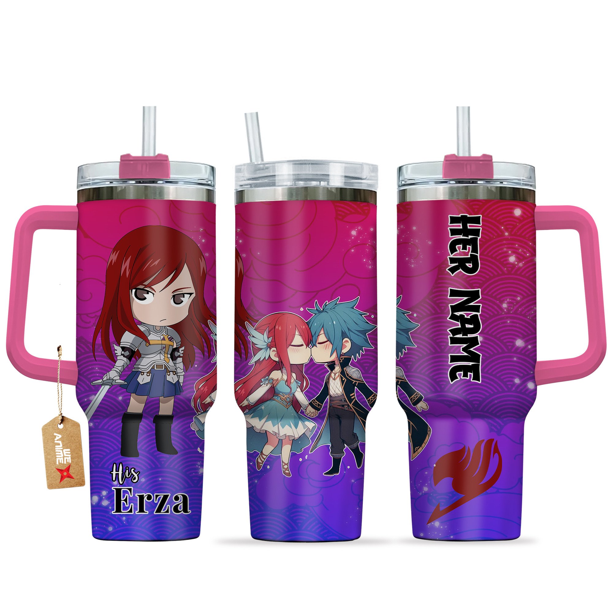 Erza Scarlet Fairy Tail Anime Valentine Custom Stanley Cup 40 oz 30 oz Tumbler With HandleTVC2301168