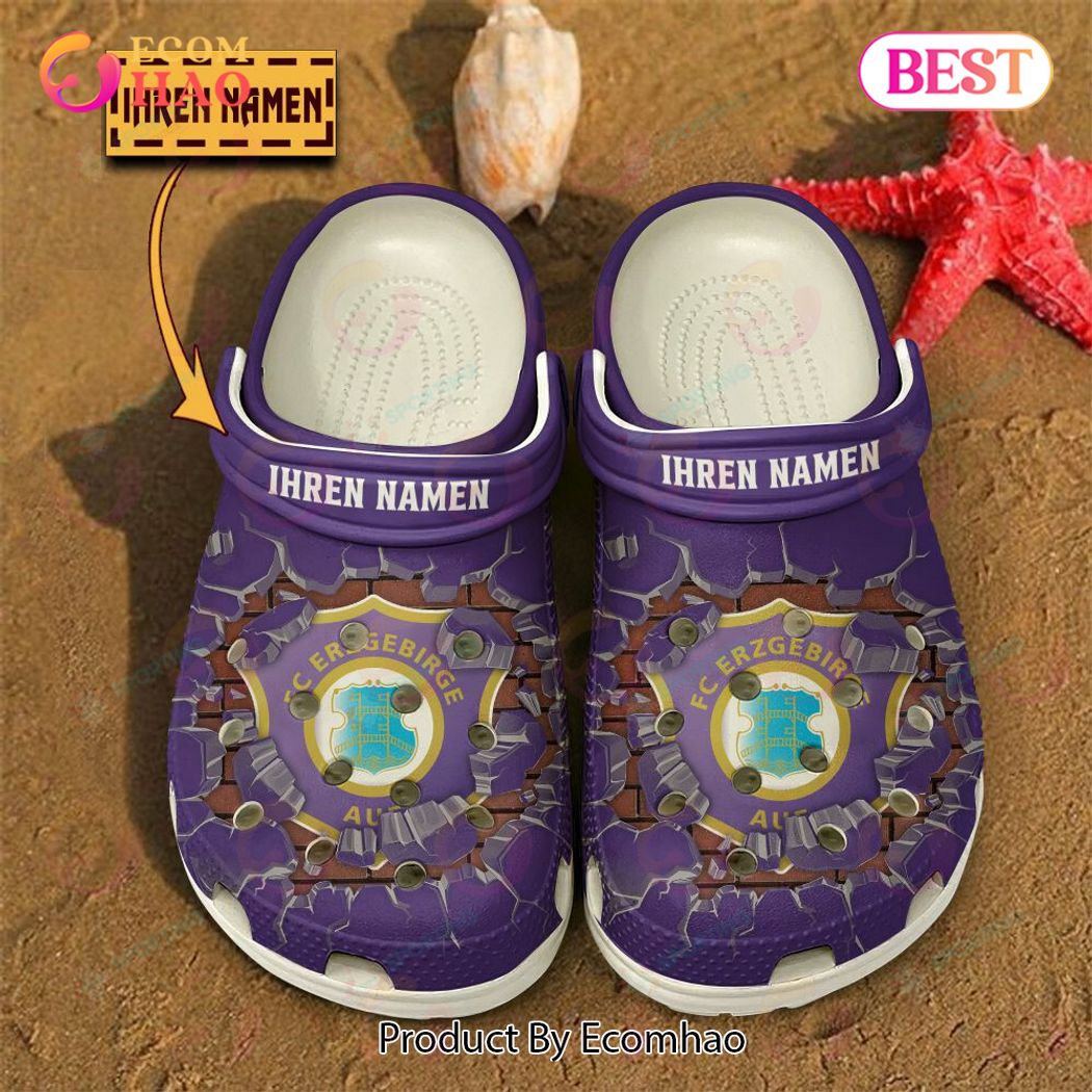 Erzgebirge Aue Liga Sport Crocs Crocband Clogs Shoes Comfortable For Men Women and Kids