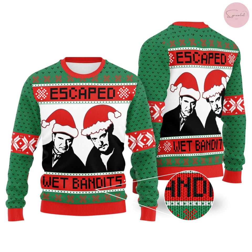 Escaped Wet Bandits Ugly Christmas Sweater