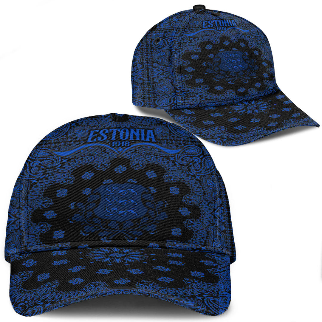 Estonia Classic Cap Paisley Bandana Never Out of Date" Personalized Cap Trucker Hats Custom Hats Gifts For Men & Women"
