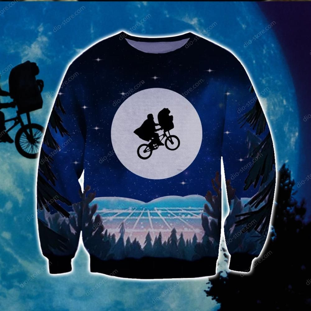 Et The Extra Terrestrial Ugly Christmas Sweater Adult 3D Funny Matching for family