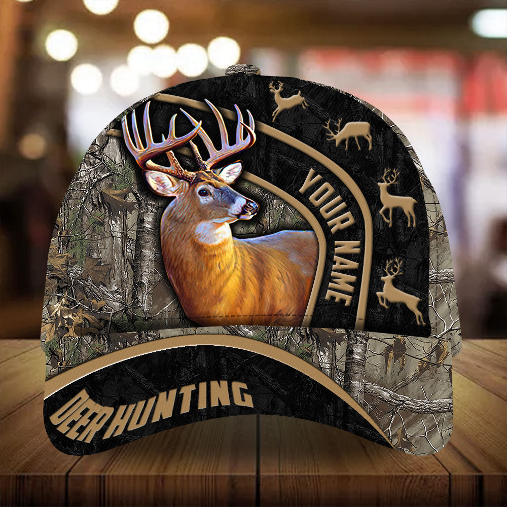 Eternity Ancient Deer Pattern Hunting Hats 3D Printed Multicolored Personalized Trucker Hats Custom Hats Gifts For Men & Women