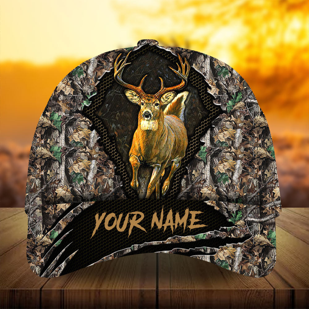 Eternity Best Cracked Deer Run Hunting Hats 3D Printed Multicolored Personalized Trucker Hats Custom Hats Gifts For Men & Women