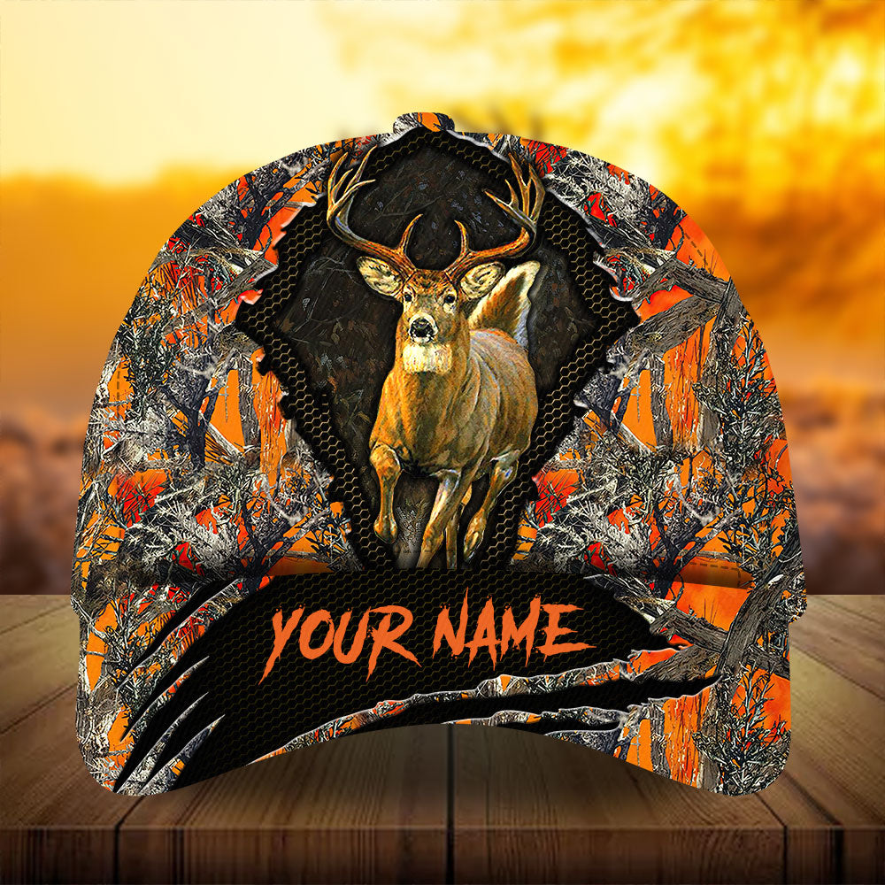 Eternity Best Cracked Deer Run Hunting Hats 3D Printed Multicolored Personalized Trucker Hats Custom Hats Gifts For Men & Women