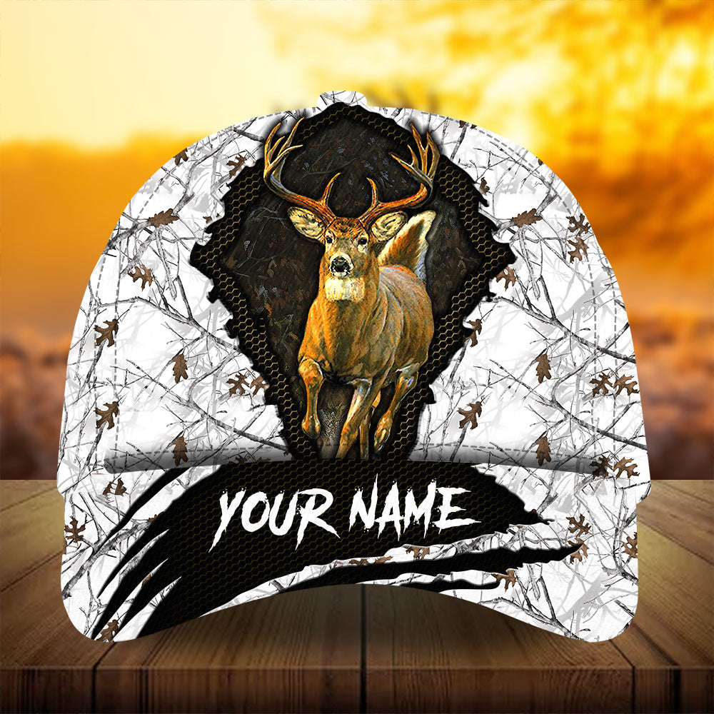 Eternity Best Cracked Deer Run Hunting Hats 3D Printed Multicolored Personalized Trucker Hats Custom Hats Gifts For Men & Women