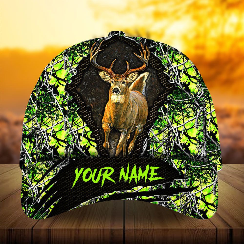 Eternity Best Cracked Deer Run Hunting Hats 3D Printed Multicolored Personalized Trucker Hats Custom Hats Gifts For Men & Women