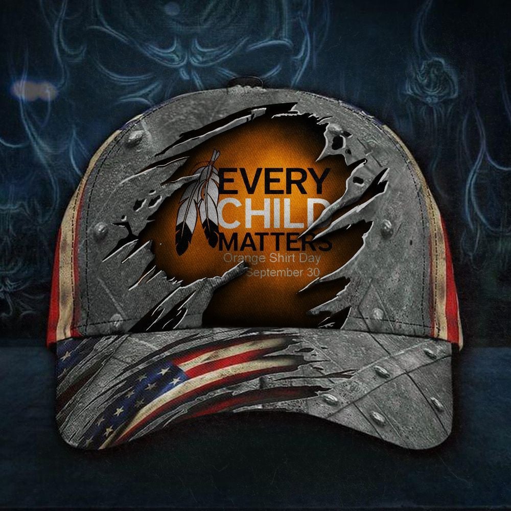 Every Child Matters Orange Shirt Day Hat 3D Children Support Cap For Men Trucker Hats Custom Hats Gifts For Men & Women