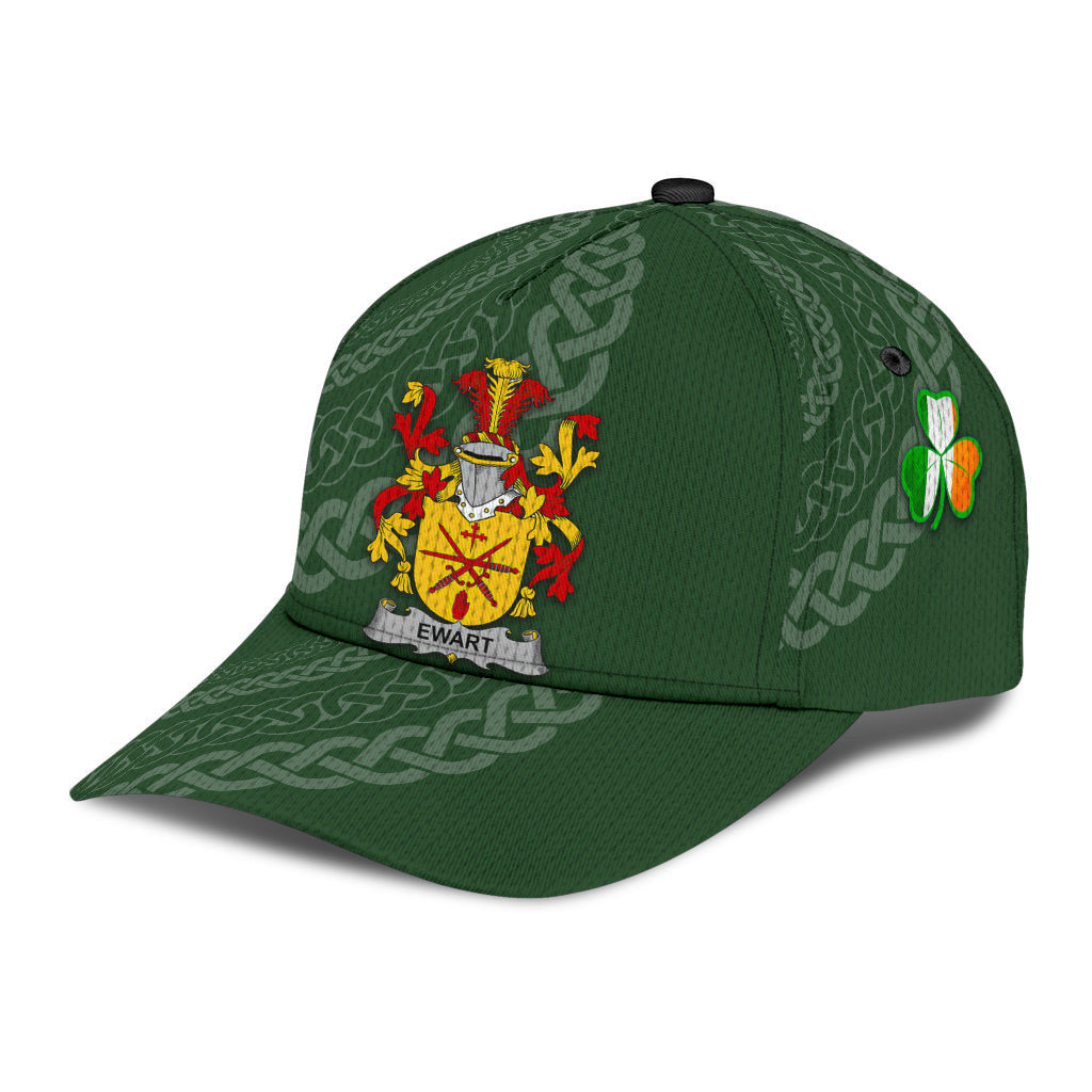 Ewart Coat Of Arms - Irish Family Crest St Patrick's Day Hat Classic Cap Trucker Hats Custom Hats Gifts For Men & Women