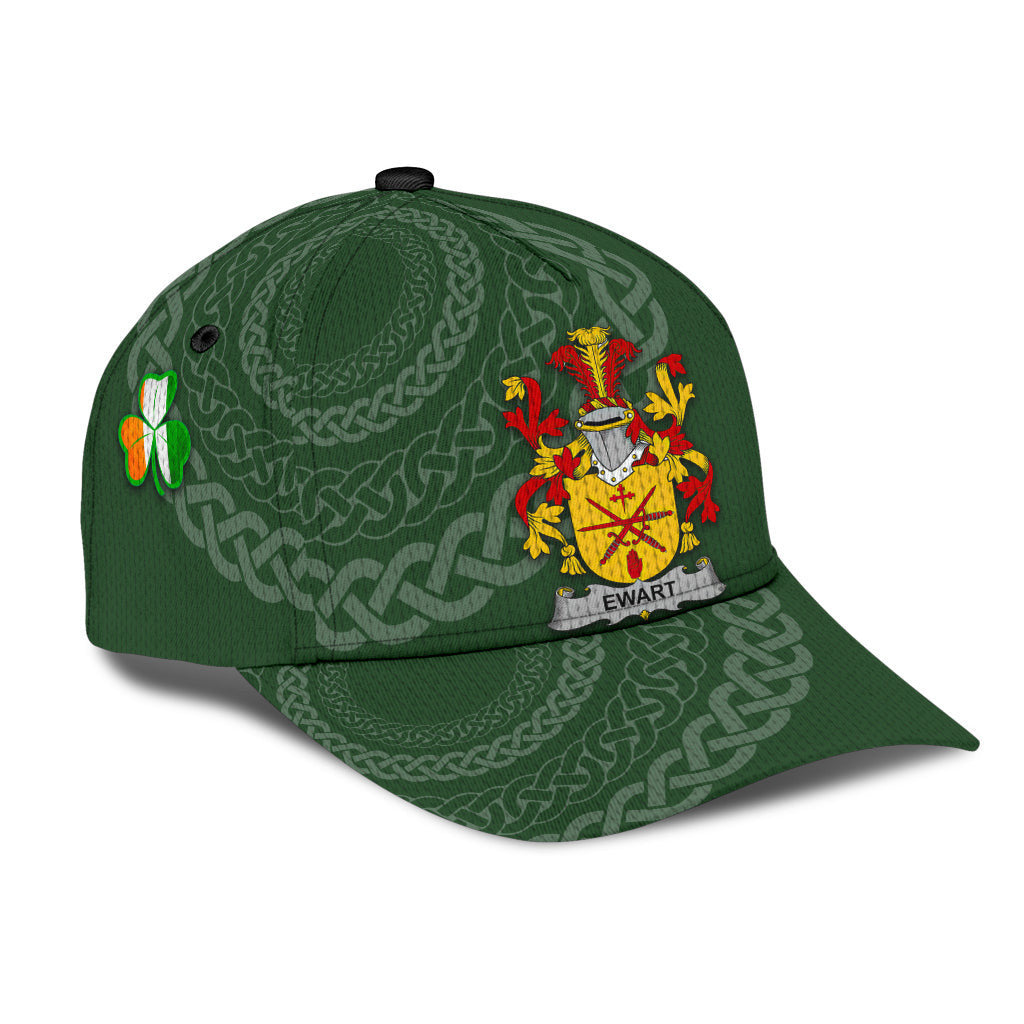 Ewart Coat Of Arms - Irish Family Crest St Patrick's Day Hat Classic Cap Trucker Hats Custom Hats Gifts For Men & Women