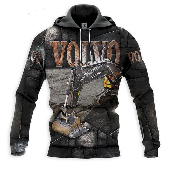 Excavator Volvo 3D All Over Print Hoodie, Zip Hoodie