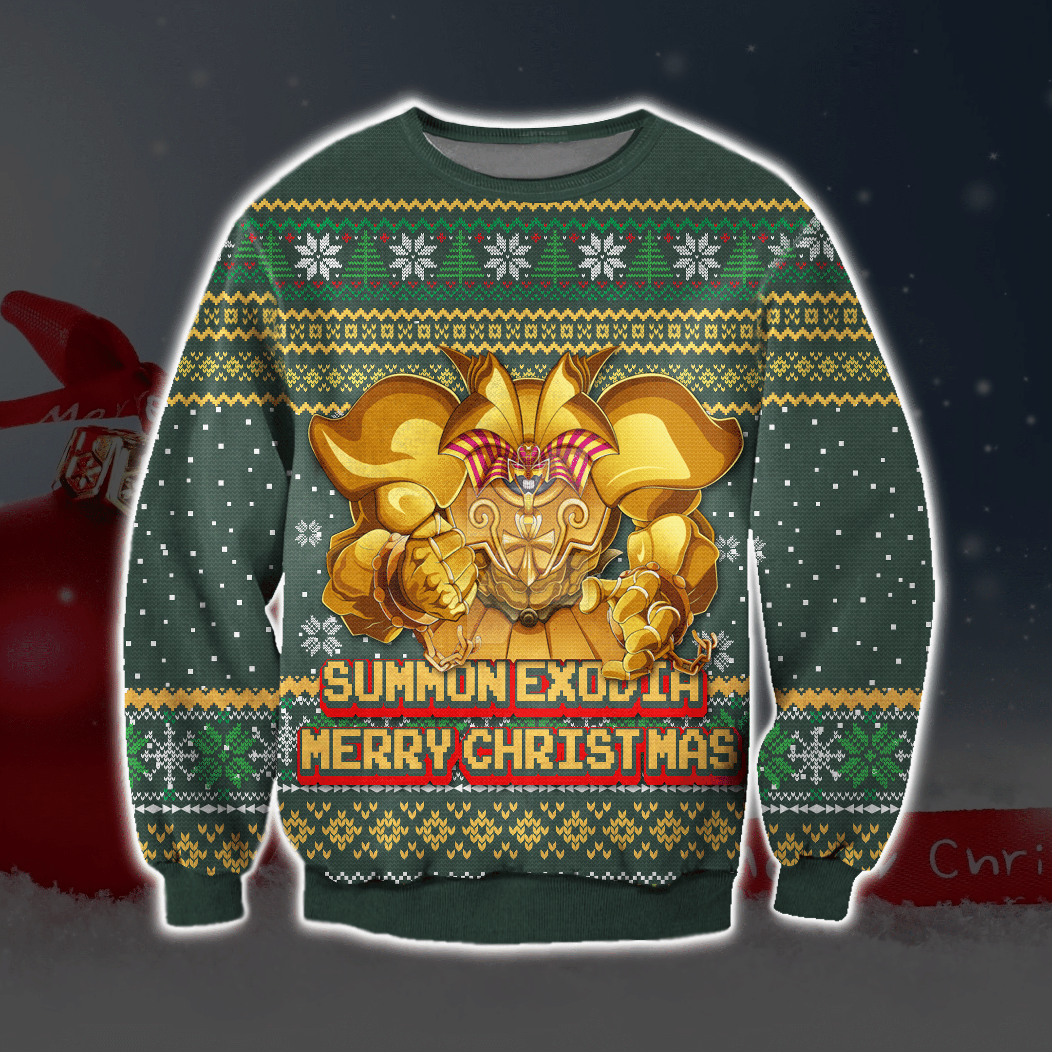 Exodia Yugioh Ugly Christmas Sweater Adult 3D Funny Matching for family