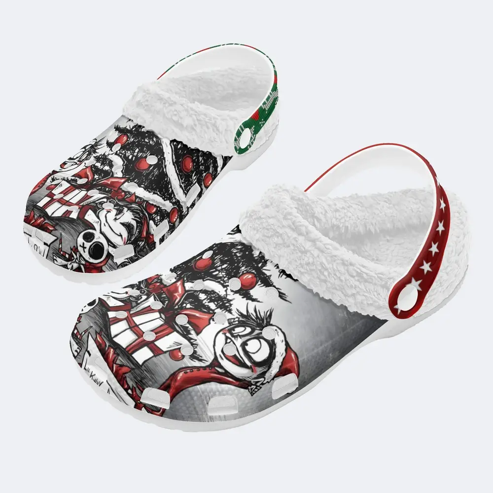 Eye-catching Christmas Crocs Crocband Fleece Lined Clogs Shoes Comfortable For Men Women and Kids In Winter