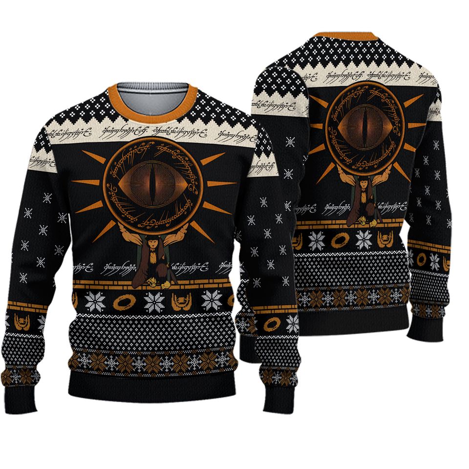 Eye of Sauron 3D Sweater - LOTR Taters Potatoes Christmas Sweater