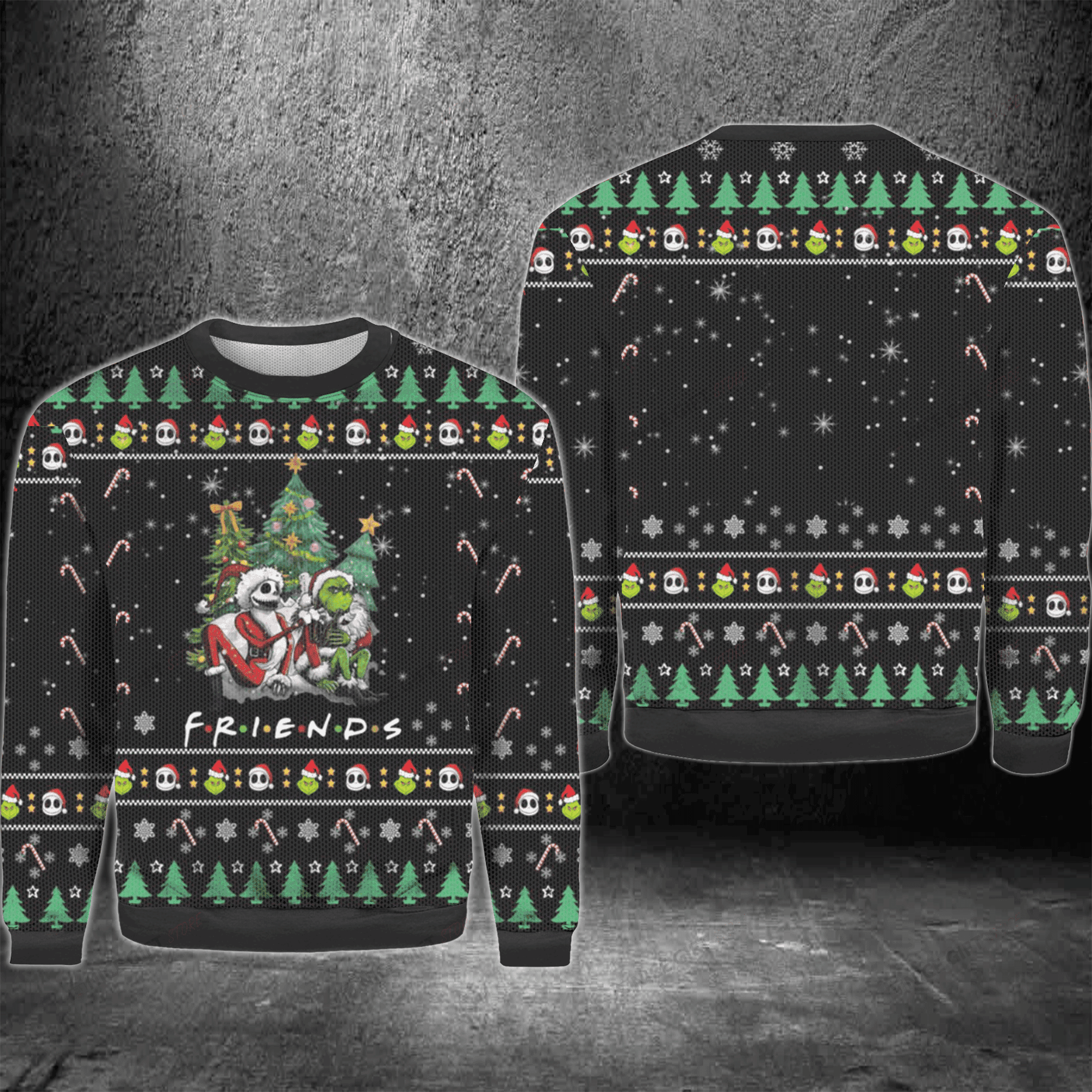 F.R.I.E.N.D.S Ugly Christmas Sweater Adult 3D Funny Matching for family