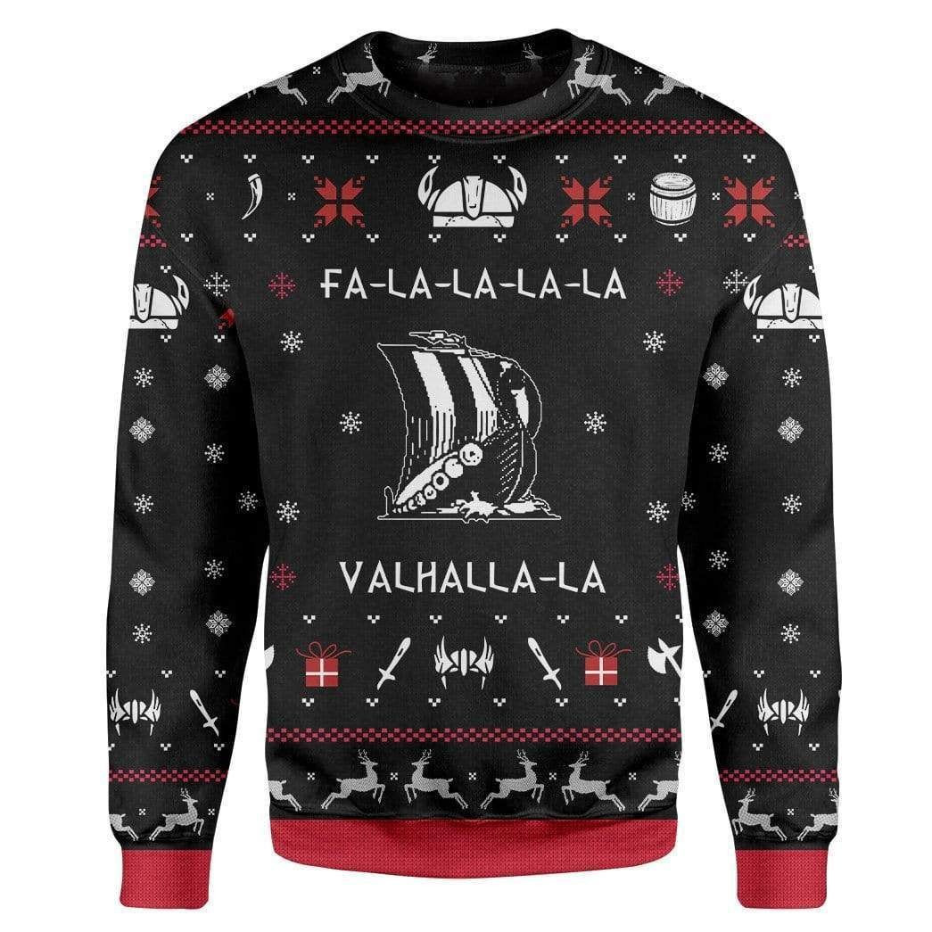 Fa-La-La-La-La Valhalla-La Christmas For Unisex Ugly Christmas Sweater Adult 3D Funny Matching for family